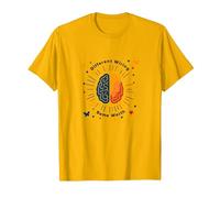 Mujeres con Autismo: cableado Diferente, la Misma Conciencia Que Vale la pena Camiseta, Hombre, Dorado Brillante, S