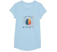 Mujeres con Autismo: cableado Diferente, la Misma Conciencia Que Vale la pena Camiseta, Niñas, Azul Bebé, XS