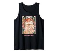 Mujeres con Flores Paris Mucha Art Nouveau Art Matters Camiseta sin Mangas, Hombre, Negro, XXL
