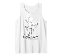 Mujeres cristianas, paloma rosada, bendita, niños o niñas, cruzan a Cristo Camiseta sin Mangas