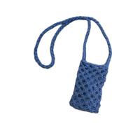 Mujeres de color sólido ligero trenzado bolso de hombro ahueca hacia fuera tejido crochet pequeño crossbody bolsa de teléfono