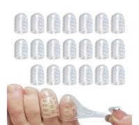 Mujeres de protección de los pies, protección de los dedos pequeños | Cubiertas transparentes, de baja fricción y transpirables de los pies | 20 pedazos de sudor, gorras de punta resistentes a hombres