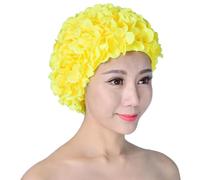 Mujeres De Tapa De Natación - Mujeres Sombrero Des Baño | Capas Des Natación para Mujer | Elegante Mujer Pétalo Pétalo Floral Hecho A Mano | Tapas Baño Retro para Cabello Largo/Corto, Sombrero