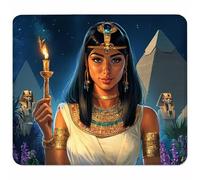 Mujeres Egipcias Alfombrilla Ratón Pequeño 230x180x3mm, Alfombrilla Escritorio con Bordes Cosidos, Gaming Mouse Pad Puede Mejorar la Velocidad y la Precisión, para Accesorios Gaming, PiráMide E-7956