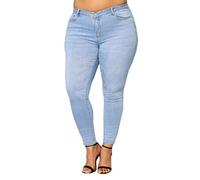 Mujeres Elegante Primavera Primavera Verano Otoño Casual Invierno Vaqueros Stretch Pantalones Largos Elásticos Mediados De Cintura Ripped Slim Fit Ocio Pantalones Damas Plus