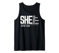 Mujeres emprendedoras motivacionales diciendo que es dueña construye mentes Camiseta sin Mangas