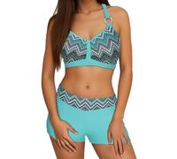 Mujeres En Bikini Cuerpo Completo De Espalda Alta De Sensual Grande Surf Cremallera Pin XXL Almohadilla El Chicas Largo XL Costuras Estilosos Mastectomía Unit Mallas Me Juvenil