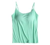 Mujeres Espalda Corazón Tórax Almohada Halter Chaleco Sin Anillo De Acero Taza Fuera De Usar Ropa Interior Yoga Ejercicio Chaleco Holder Señoras Calavera, verde menta, 3XL