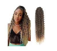 Mujeres Extensión de cola caballo larga y rizada for mujeres negras, 24 pulgadas, postizo sintético rizado con clip Uso diario(1BT27)