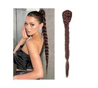 Mujeres Extensión de cola caballo trenzada sintética 24 pulgadas con cordón y espiga pescado, clip, postizos falsa Uso diario(33)