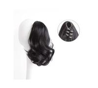 Mujeres Extensión de cola de caballo de 12 pulgadas, extensiones de cabello de cola de caballo con clip de garra corta, postizos de cola de caballo de pelo sintético resistente a altas temperaturas, o