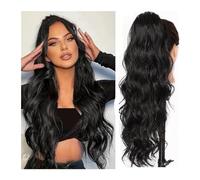 Mujeres Extensiones de cabello brasileño tejido de cabello virgen, 100 g/set de largo, 26 pulgadas, cola de caballo con cordón, cola de caballo de cabello humano for mujeres Uso diario(24inches)