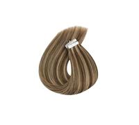 Mujeres Extensiones de cabello con cinta adhesiva, 20 unidades, natural real, 12-24 pulgadas, color piano, invisible destacada Extensiones de pelo