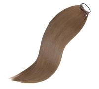 Mujeres Extensiones de cola caballo con lazos elásticos, 60 cm largo, rectas, sintéticas, naturales, for mujer Uso diario(R822-12)