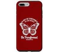 Mujeres Fe Romanos 12:2 Mariposa Diaria Estímulo Carcasa para iPhone 7 Plus/8 Plus