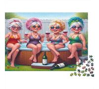 Mujeres Felices Fiesta SPA Puzzle de 1000 Piezas Juego de Papel para Adultos Relajante Decoración Hogar Regalo Familiar 52x38cm/1000pcs