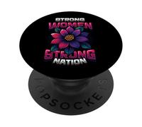 Mujeres fuertes Nación fuerte - Empoderamiento feminista Feminismo PopSockets PopGrip Adhesivo