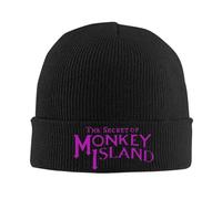 Mujeres Hombres Puño Broche Monkey Island El Secreto de Monkey Island Logo Original Calaveras de Invierno cálidas Gorras de Punto Gorras de Gorro