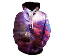 Mujeres Hombres Sudaderas con Capucha Caza del Búho Wildlife Impresión 3D Sudadera con Capucha Casual Holgado Cordón Pullover con Bolsillo
