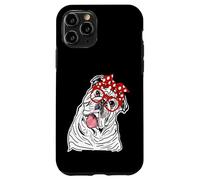 Mujeres Inglés Bulldog Head Bandana Propietario de Bulldog Carcasa para iPhone 11 Pro