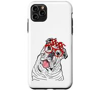 Mujeres Inglés Bulldog Head Bandana Propietario de Bulldog Carcasa para iPhone 11 Pro Max