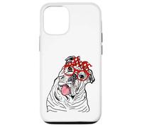 Mujeres Inglés Bulldog Head Bandana Propietario de Bulldog Carcasa para iPhone 12/12 Pro