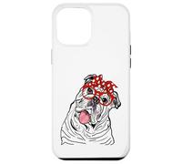 Mujeres Inglés Bulldog Head Bandana Propietario de Bulldog Carcasa para iPhone 12 Pro Max