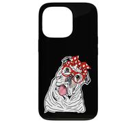 Mujeres Inglés Bulldog Head Bandana Propietario de Bulldog Carcasa para iPhone 13 Pro