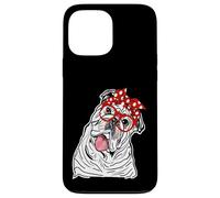 Mujeres Inglés Bulldog Head Bandana Propietario de Bulldog Carcasa para iPhone 13 Pro Max