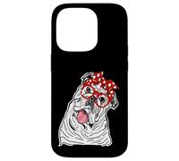 Mujeres Inglés Bulldog Head Bandana Propietario de Bulldog Carcasa para iPhone 14 Pro