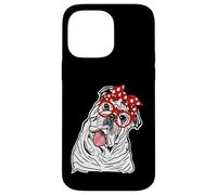 Mujeres Inglés Bulldog Head Bandana Propietario de Bulldog Carcasa para iPhone 14 Pro Max
