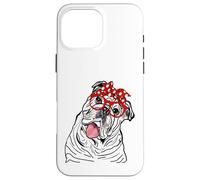 Mujeres Inglés Bulldog Head Bandana Propietario de Bulldog Carcasa para iPhone 16 Pro Max