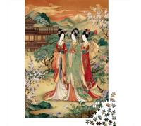 Mujeres japonesas Estilo de Atuendo Tradicional 70x50cm/1000pcs Puzzle Adecuado para Adultos Y Multitud Mayores De 14 Años