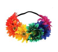 Mujeres La Diadema Elástica Flower Flower Banda Para Cabello Múltiple De Color Ropa Novia Y Fiestas Colorida Banda La Flor Simulada