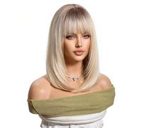 Mujeres Las pelucas y los flequillos son adecuados for juegos de rol diarios naturales resistentes al calor las mujeres Aspecto natural
