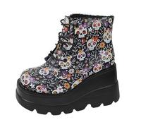 Mujeres Mary Jane Bombas Lolita Zapatos Linda Plataforma Gótica Doble Correa De Tobillo Punta Redonda Tacón Grueso Bombas Citas Club Nocturno