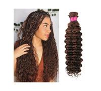 Mujeres Mechones de cabello humano trenzado con ondas profundas, P4/30, for trenzas bohemias, sin trama Extensiones para trenzas(20inch 1PC)