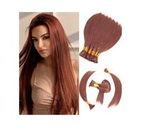 Mujeres Mechones de cabello Remy brasileño precoloreado, n.° 33, liso, sin trama, for trenzar Extensiones para trenzas(20 Inch)