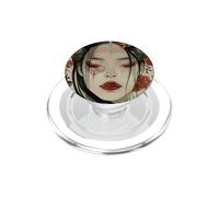 Mujeres místicas japonesas y árbol de Cerezo Kanji japonés PopSockets PopGrip para MagSafe