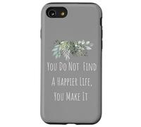 MUJERES MOTIVACIONAL POSITIVO FLORAL VIDA MÁS FELIZ QUE LO HACES Carcasa para iPhone SE (2020) / 7 / 8