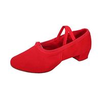 Mujeres Mujeres Baile Prom Baile Salón de Baile Zapatos Señoras Bomba, rojo, 36 EU