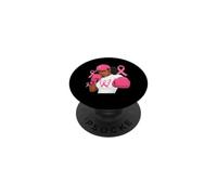 Mujeres Negras Afroamericanas Lucha Cáncer De Mama Cinta Rosa PopSockets PopGrip Adhesivo