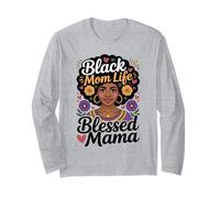 Mujeres Negras Afroamericano Negro Mamá Vida Día de la Madre Manga Larga