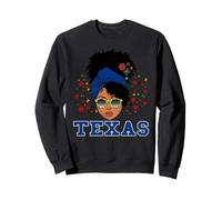 Mujeres negras de Texas, niñas, afro para mujeres, madres y niñas de Texas Sudadera