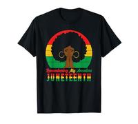 Mujeres negras Juneteenth Recordando a mis antepasados 1865 Camiseta