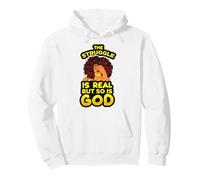 Mujeres Negras La Lucha es Real, Pero también lo es Dios Melanina Girls Sudadera con Capucha