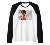 Mujeres Negras Melanin Poppin Mes de la Historia Negra Queen Woman Camiseta Manga Raglan