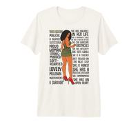Mujeres Negras Melanin Poppin Mes de la Historia Negra Queen Woman Camiseta Premium