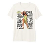 Mujeres Negras Melanin Poppin Mes de la Historia Negra Queen Woman Camiseta Premium