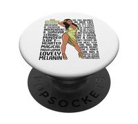 Mujeres Negras Melanin Poppin Mes de la Historia Negra Queen Woman PopSockets PopGrip Adhesivo